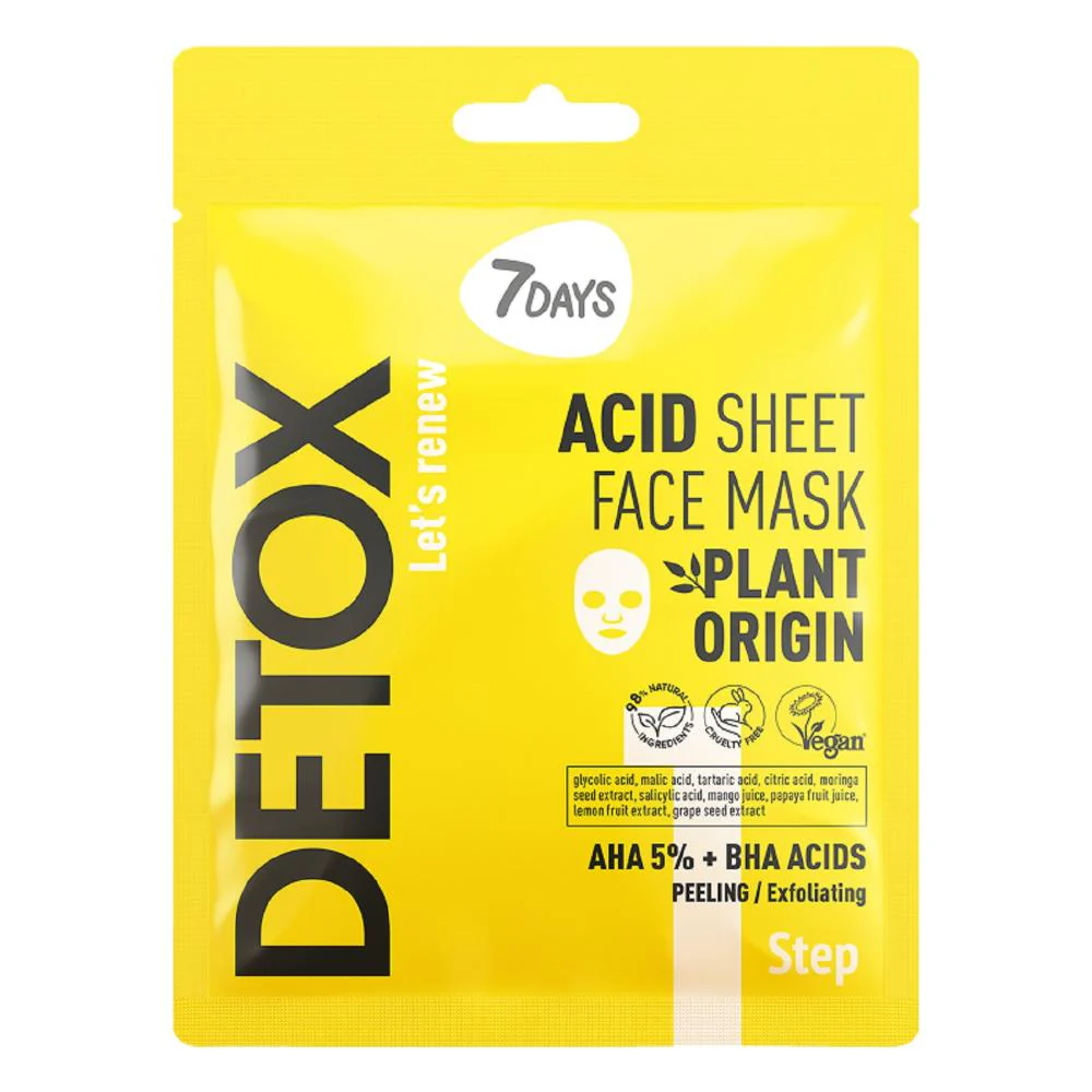 7Days Detox Acid Face Mask AHA (5%) + BHA 25g - Image 2