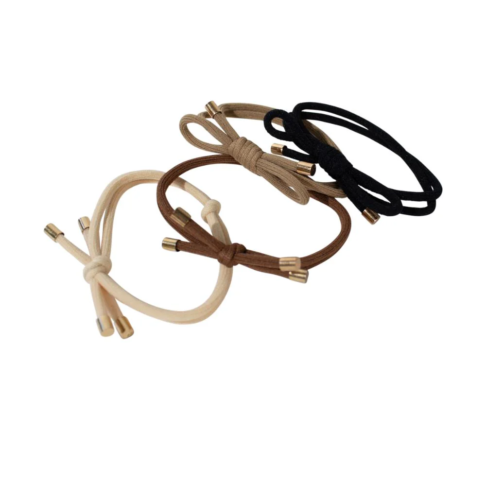 Adorn by Mae Elastics Bows Black and Browns 4s - Image 3
