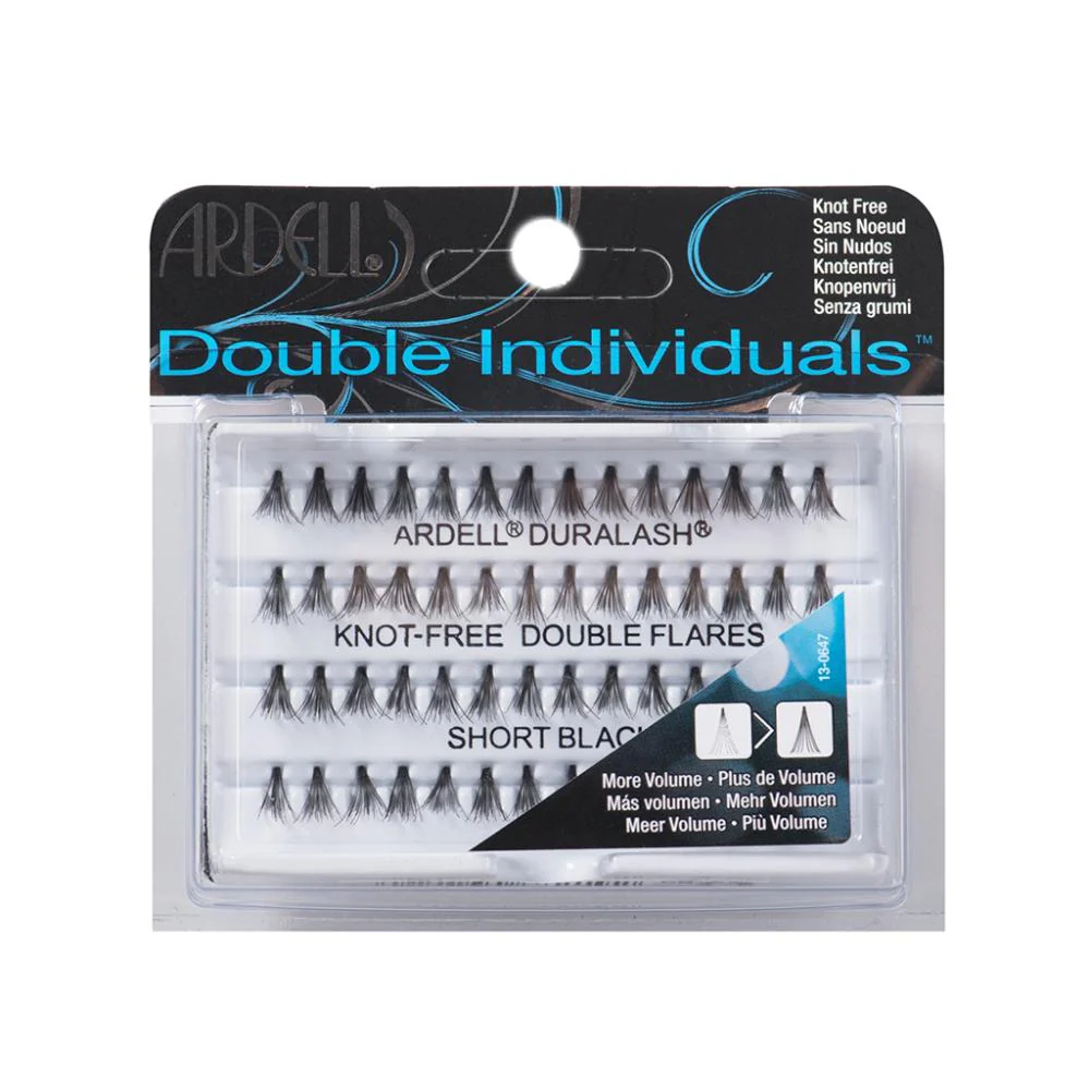 Ardell Double Individual Knot Free Lashes - Short Black 56pk - Image 2