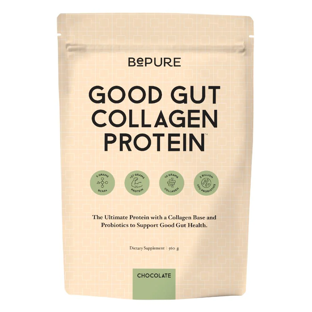 BePure Good Gut Protein Powder Chocolate Refill 560g - Image 3