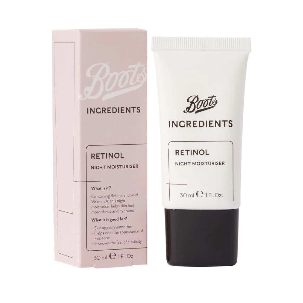 Boots Ingredients Retinol Night Moisturiser 30ml