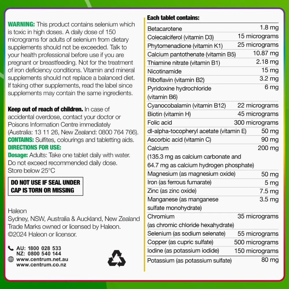Centrum Advanced Tablets 100s - Image 8