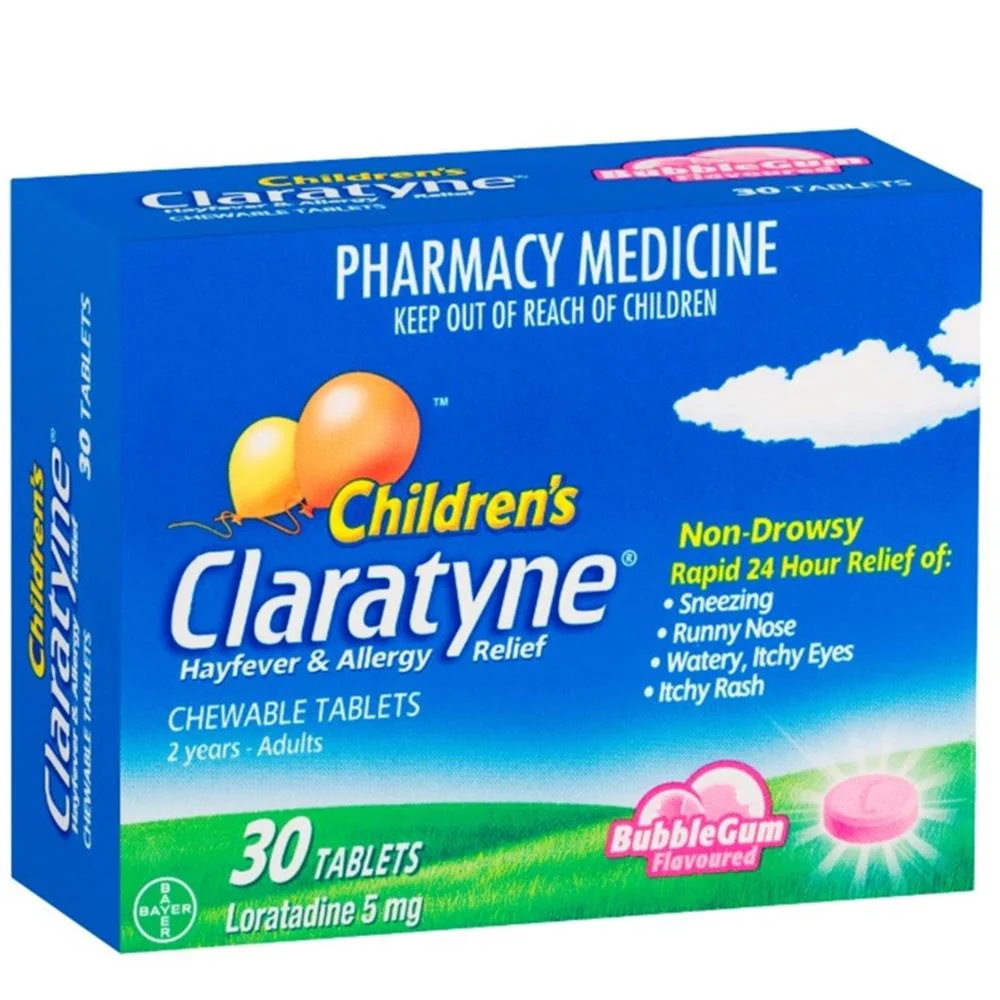 Claratyne Bubblegum Chews 5mg 30s - Image 4