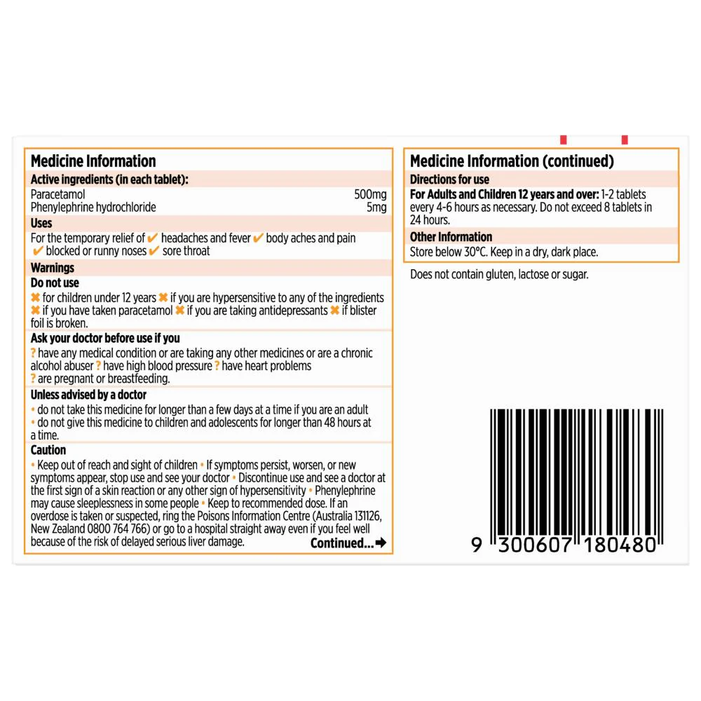 Codral Cold & Flu Codeine Free Tablets 24s - Image 4