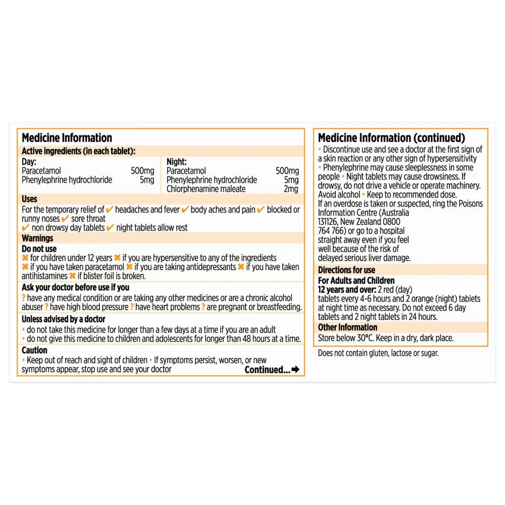 Codral Day & Night Tablets 48s - Image 7