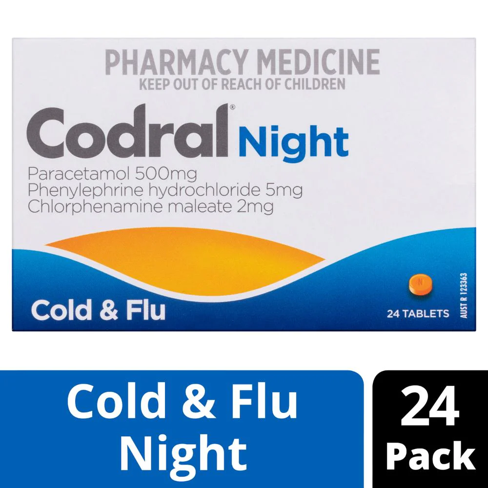 Codral Nightime Cold & Flu Tablets 24s - Image 2