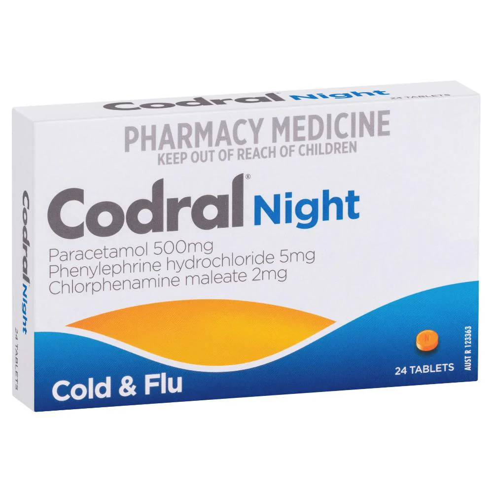 Codral Nightime Cold & Flu Tablets 24s - Image 4