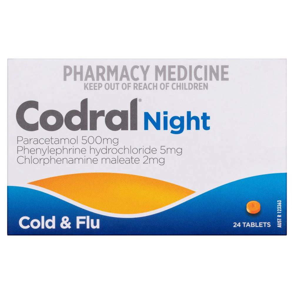 Codral Nightime Cold & Flu Tablets 24s - Image 6
