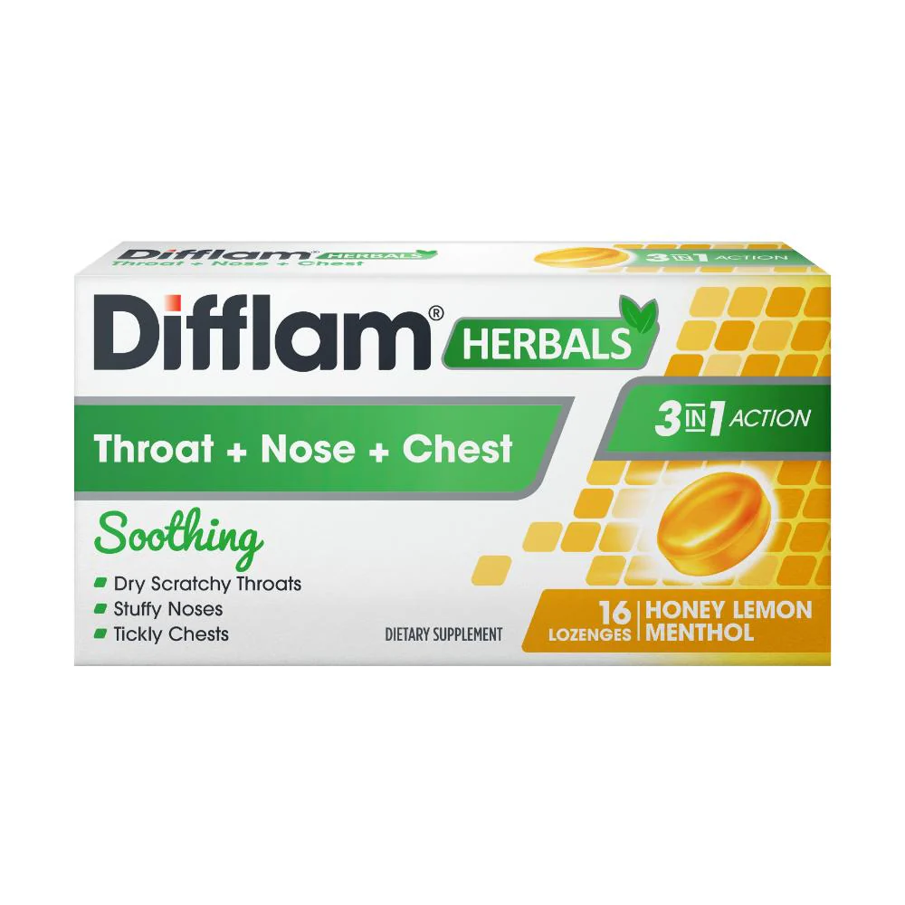 Difflam Herbals 3-In-1 Loz Hl Menthol 16s - Image 3