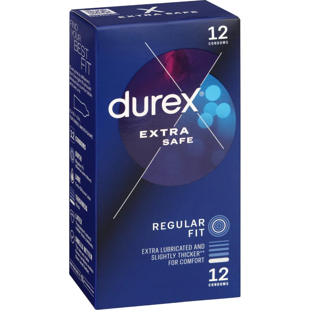 Durex Condoms Extra Safe Regular Fit 12pk