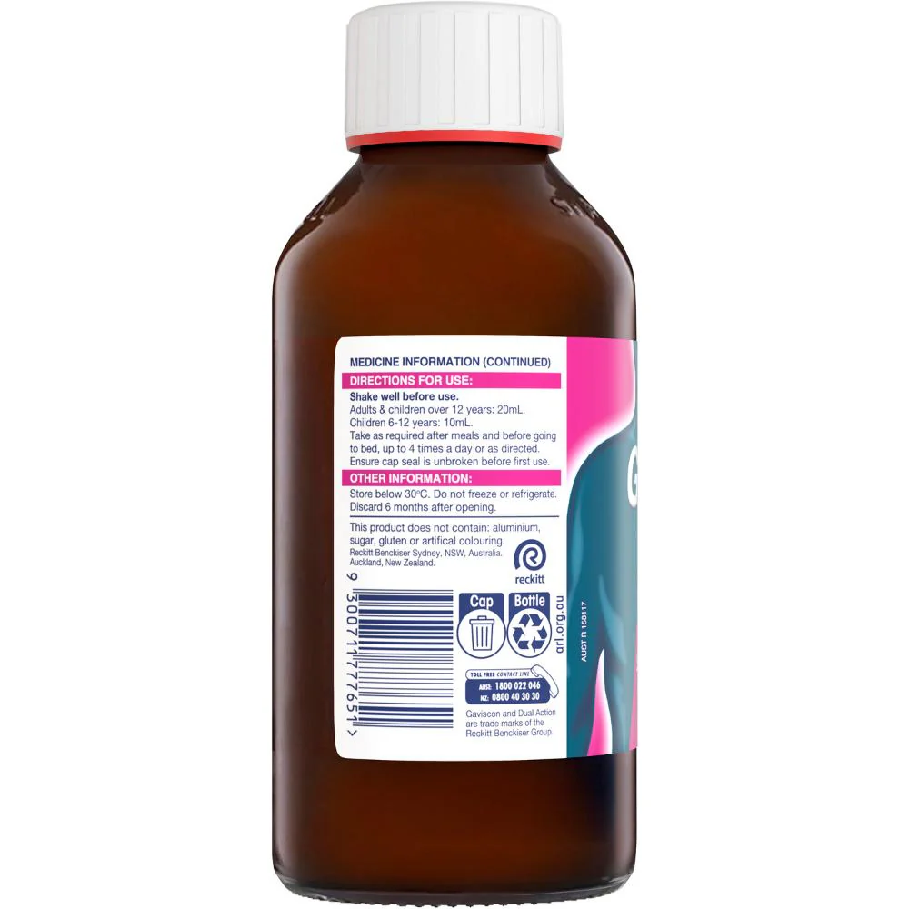 Gaviscon Dual Action Peppermint 500ml - Image 3