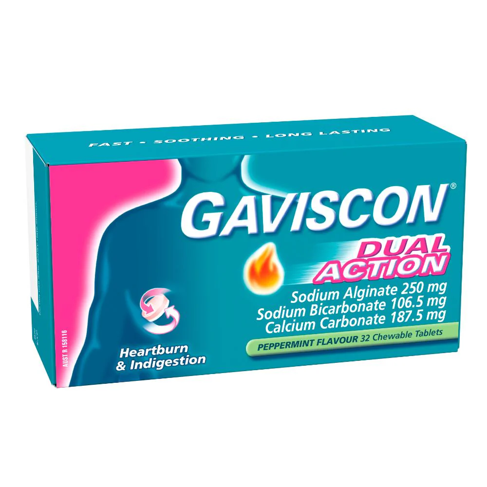 Gaviscon Dual Action Peppermint Tablets 32s - Image 3