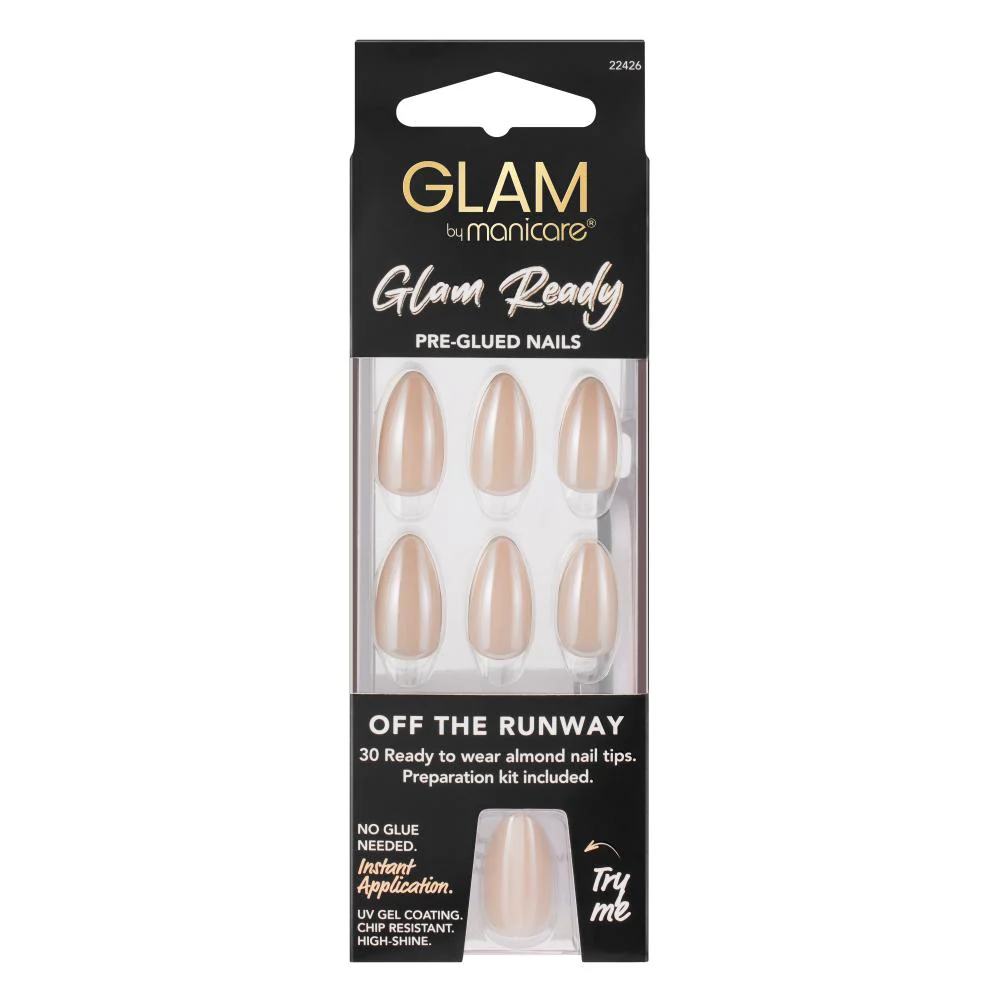 Glam by Manicare Glam Ready Pre-Glued Nails Off the Runway 30pcs