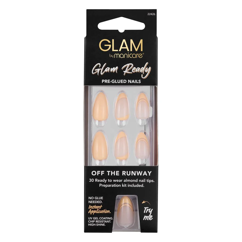 Glam by Manicare Glam Ready Pre-Glued Nails Off the Runway 30pcs - Image 10