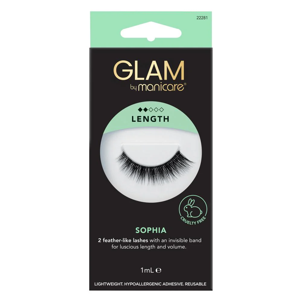 Glam by Manicare Length Mink Lashes - 50. sophia - Image 3