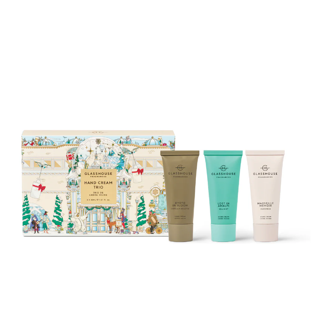 Glasshouse Kyoto in Bloom Lost in Amalfi Marseille Memoir Hand Care Trio 3pcs - Image 2