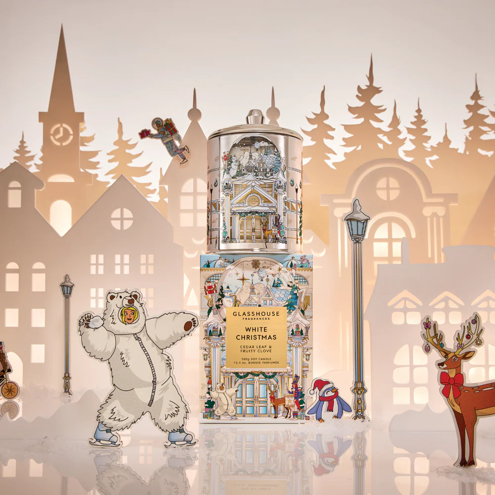 Glasshouse White Christmas Candle 380g - Image 3