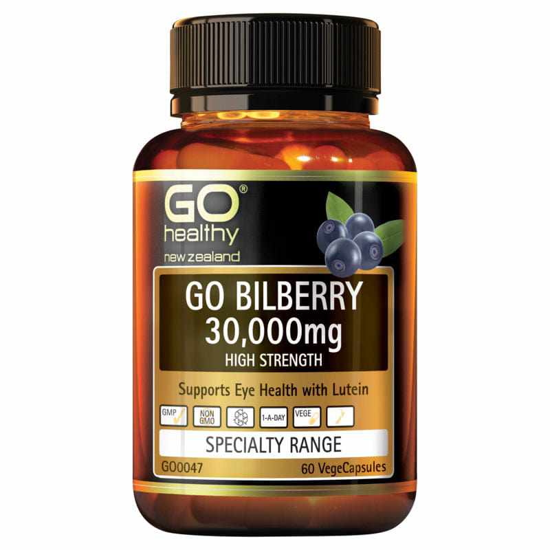 GO Healthy GO Bilberry 30000mg VegeCapsules 60s - Image 2
