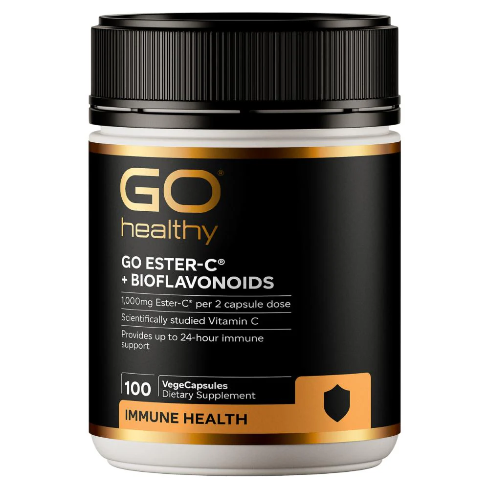 GO Healthy GO Ester-C + Bioflavonoids VegeCapsules 100s - Image 2