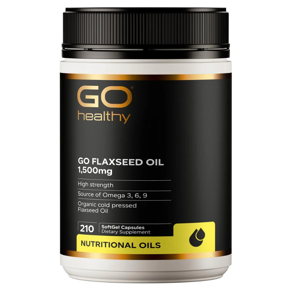 GO Healthy GO Flaxseed Oil 1500mg Capsules 210s
