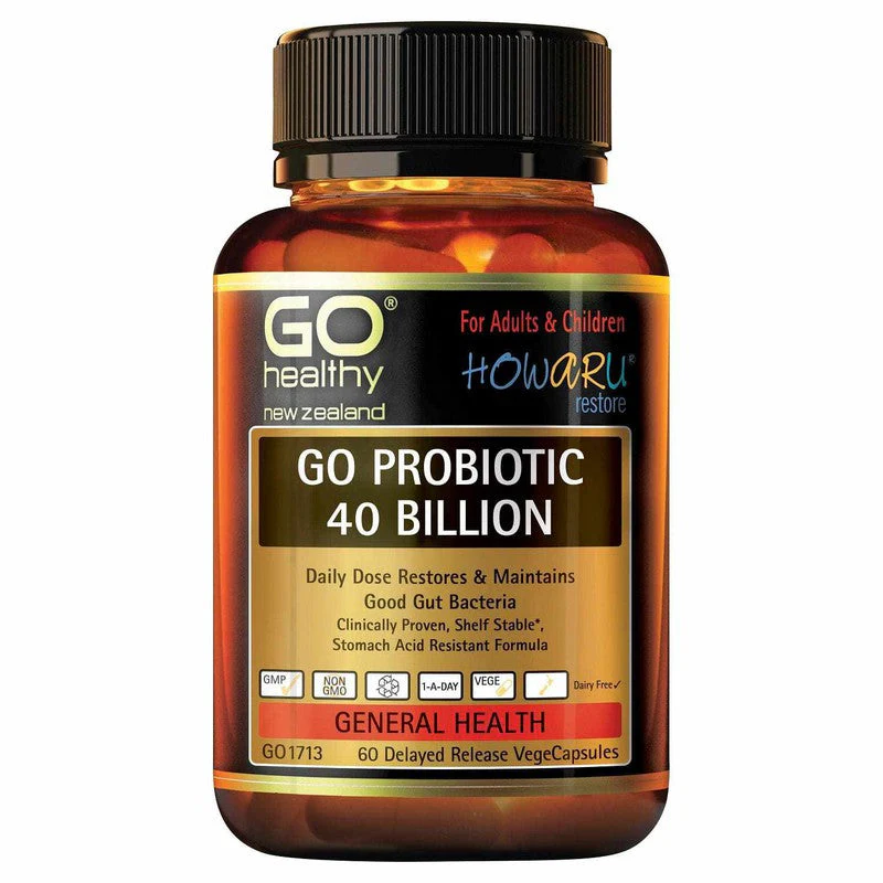 GO Healthy GO Probiotic 40 Billion Howaru Restore VegeCapsules 60s - Image 2