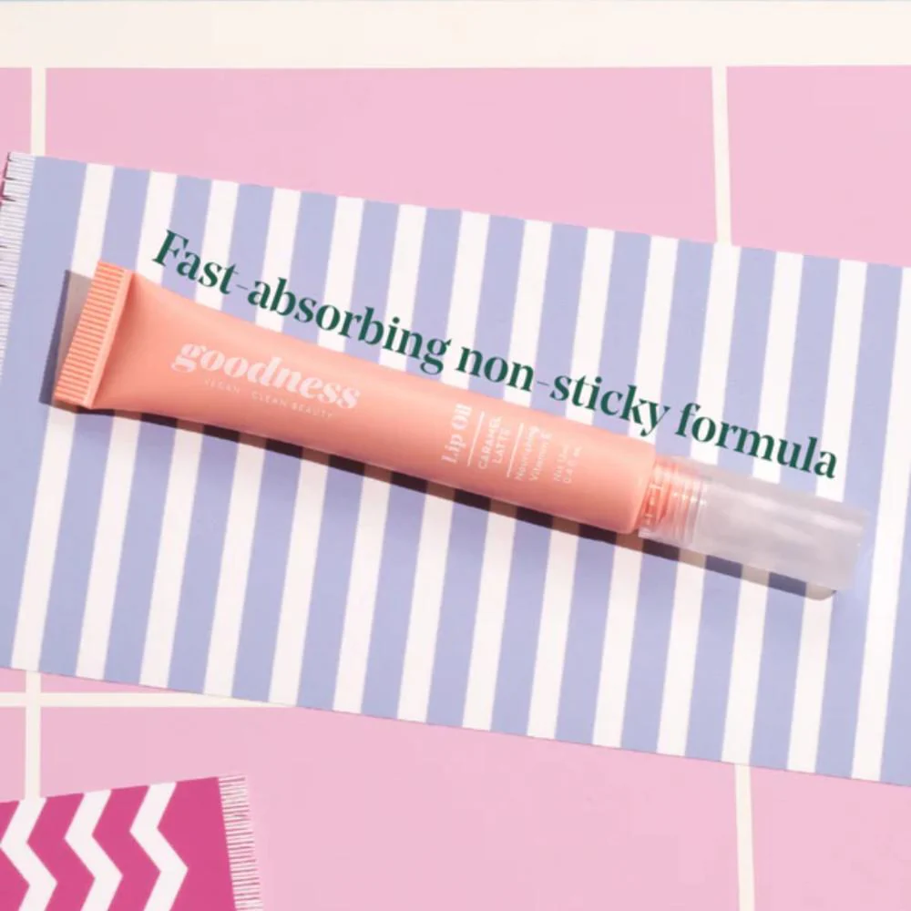 Goodness Be Lush Lip Oil Caramel Latte 12ml - Image 2