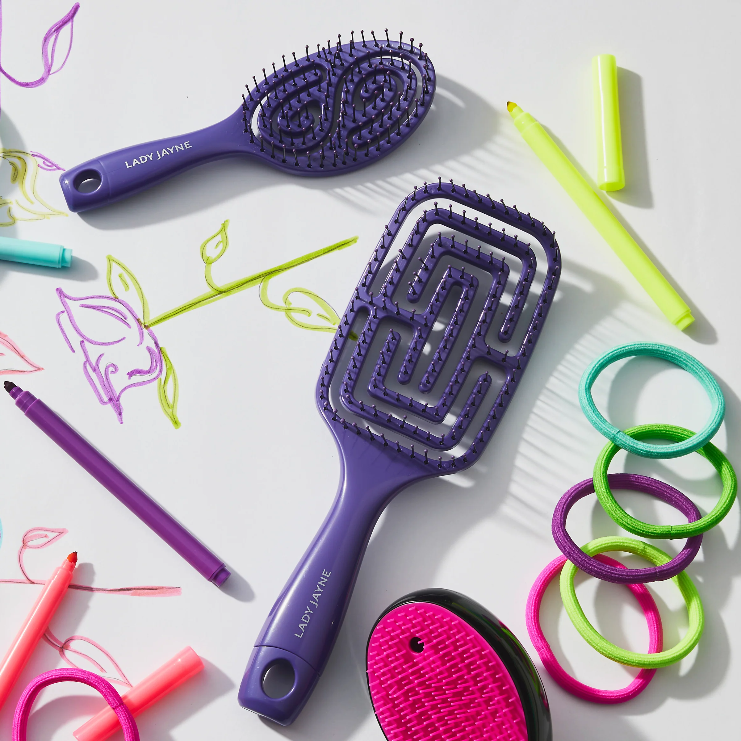 Lady Jayne Flexi-Glide Brush Purple - Image 8