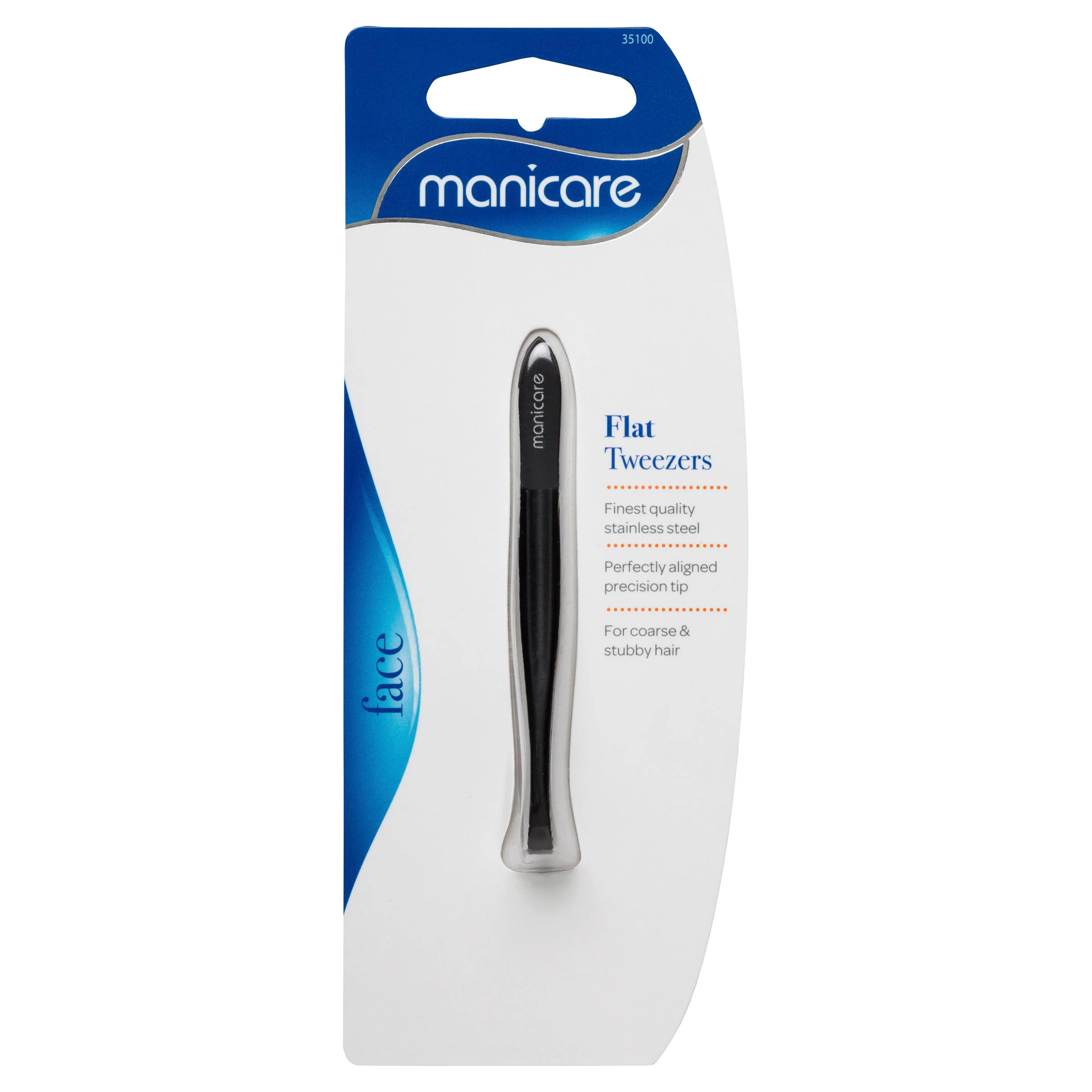 Manicare Tweezer Flat Gun Metal Black - Image 3