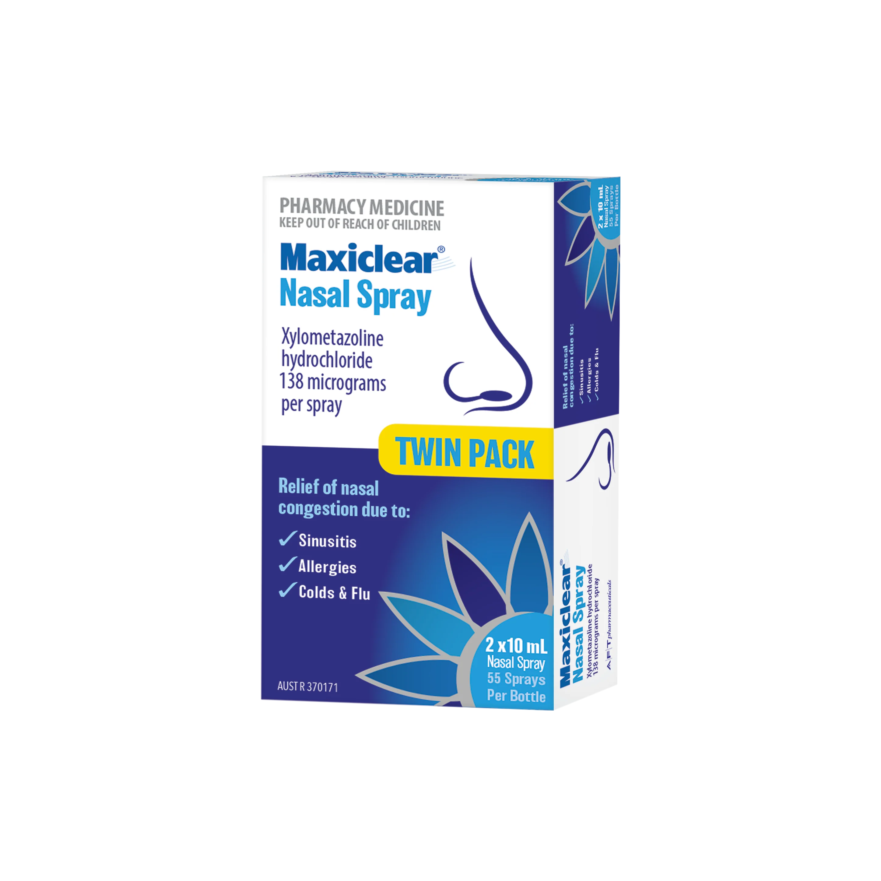 Maxiclear Xylometazoline Nasal Spray10mL Twinpack 2pk - Image 3