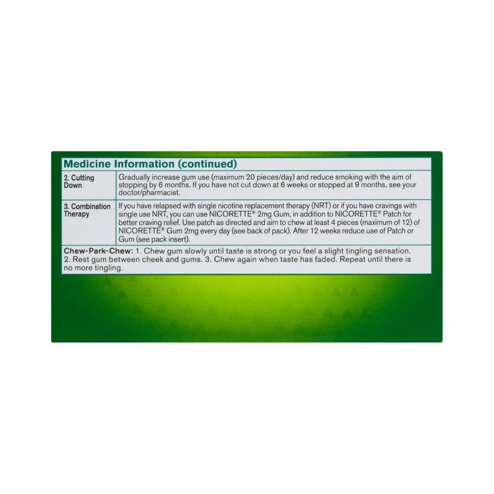 Nicorette Gum Classic 2mg 75s - Image 5