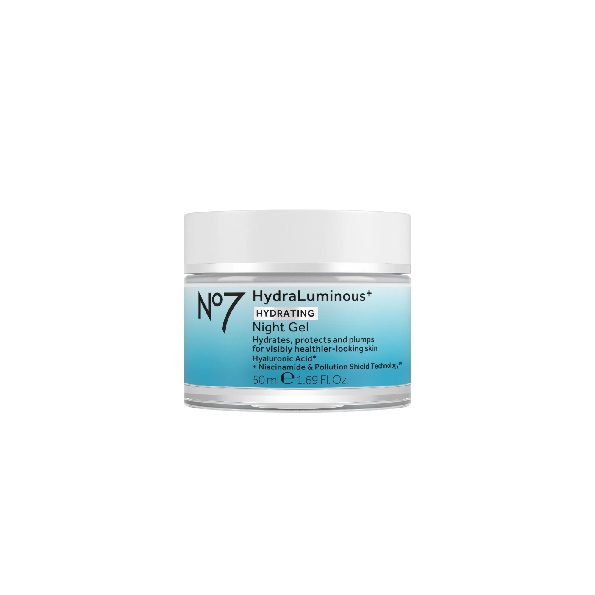 No7 HydraLuminous+ Hydrating Night Gel 50ml - Image 3