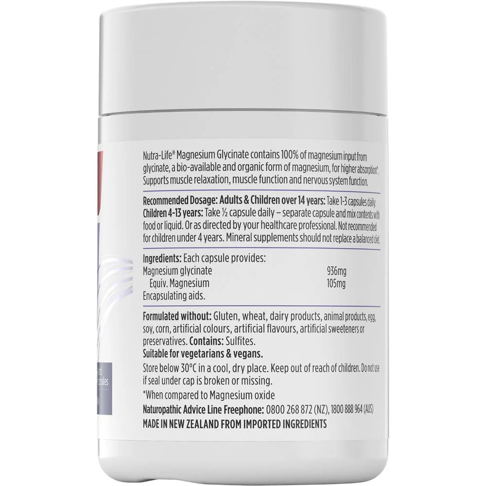 Nutra-Life Magnesium Glycinate 60s - Image 4