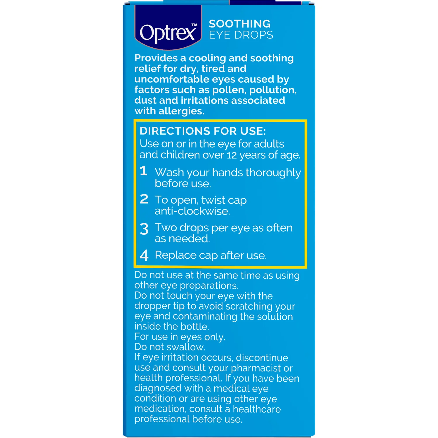 Optrex Soothing Eye Drops 10ml - Image 4