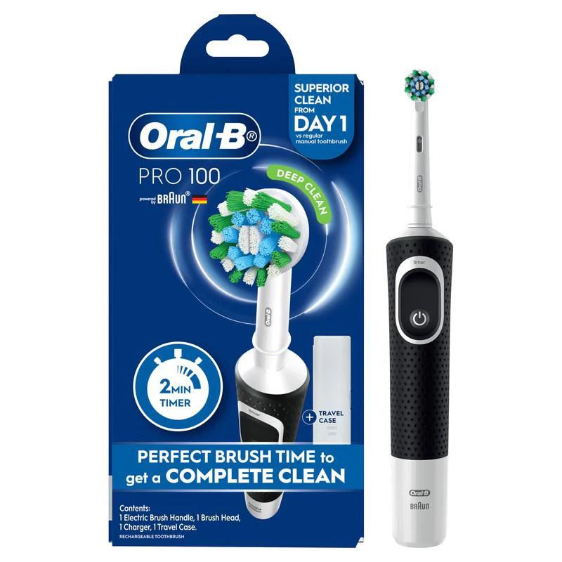 Oral B Pro 100 Deep Clean Electric Toothbrush Midnight Black - Image 5