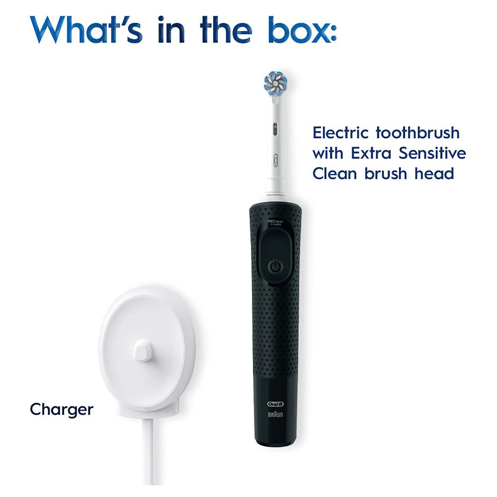 Oral B Pro 300 Clean Power ToothBrush Black - Image 3