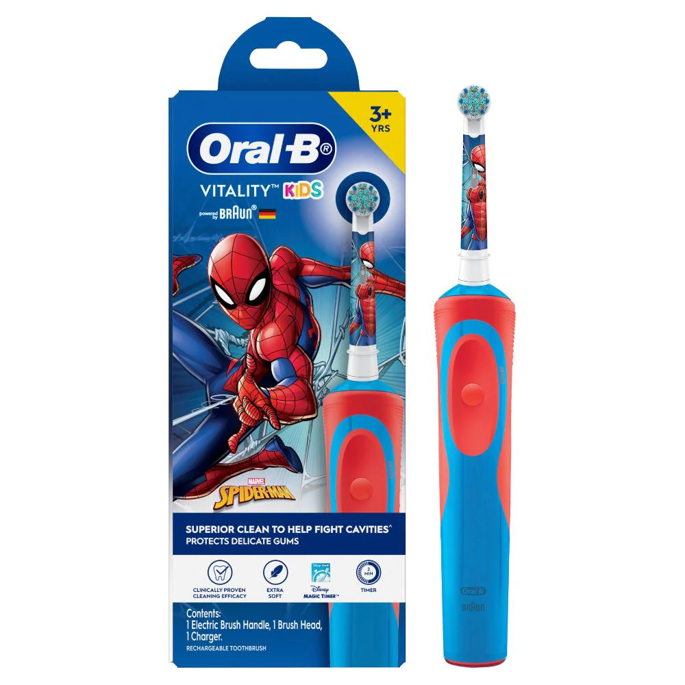 Oral B Vitality Kids Spiderman Power Toothbrush 3+ Years - Image 2