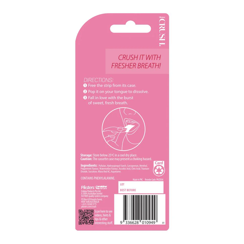 Piksters Crush Breath Strips Watermelon 72pk - Image 2