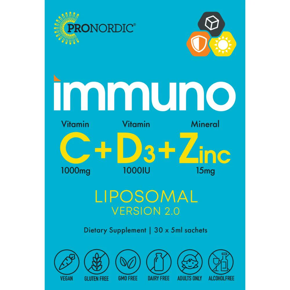 ProNordic Liposomal Immuno C + D3 + Zinc Sachets 30s - Image 5