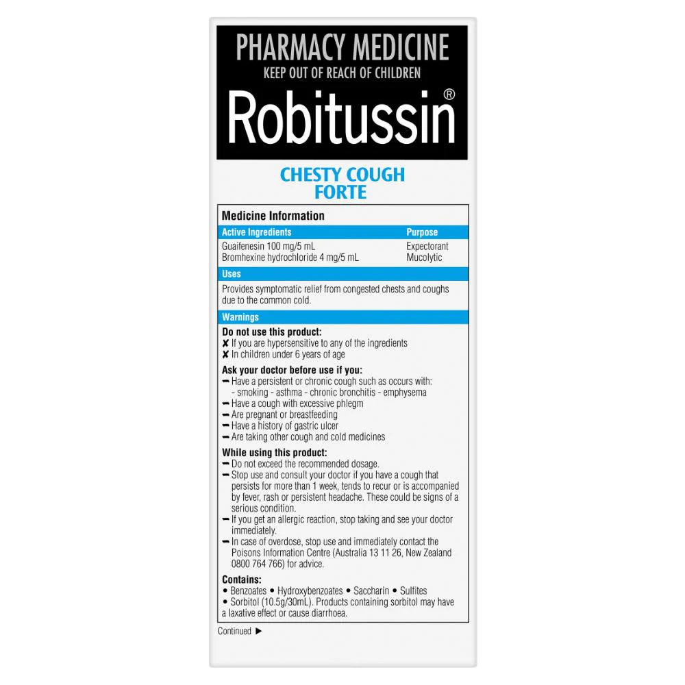 Robitussin Chesty Cough Forte 200ml - Image 4