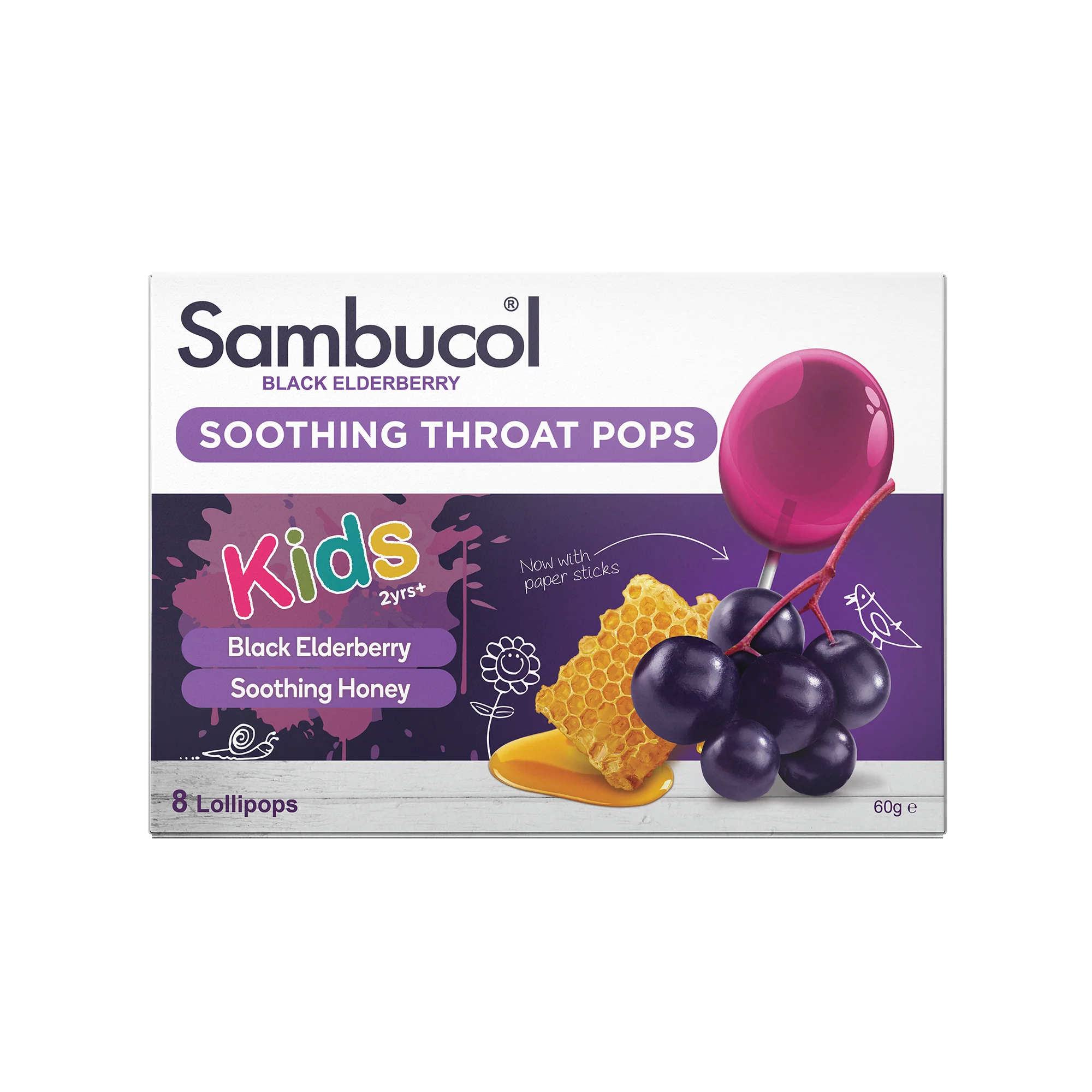 Sambucol Soothing Throat Pops 8s - Image 2