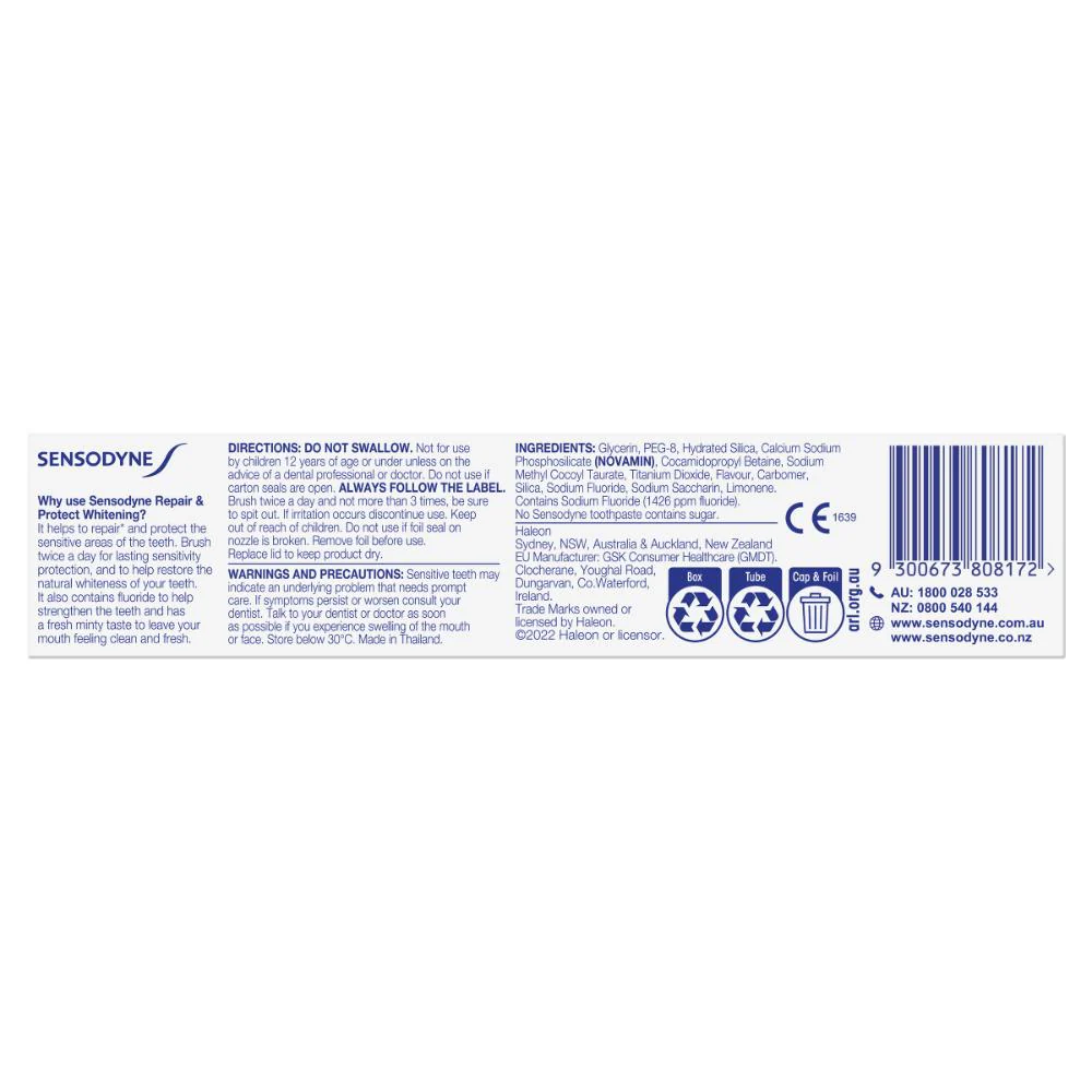 Sensodyne Repair & Protect Whitening Sensitive Toothpaste 100g - Image 6