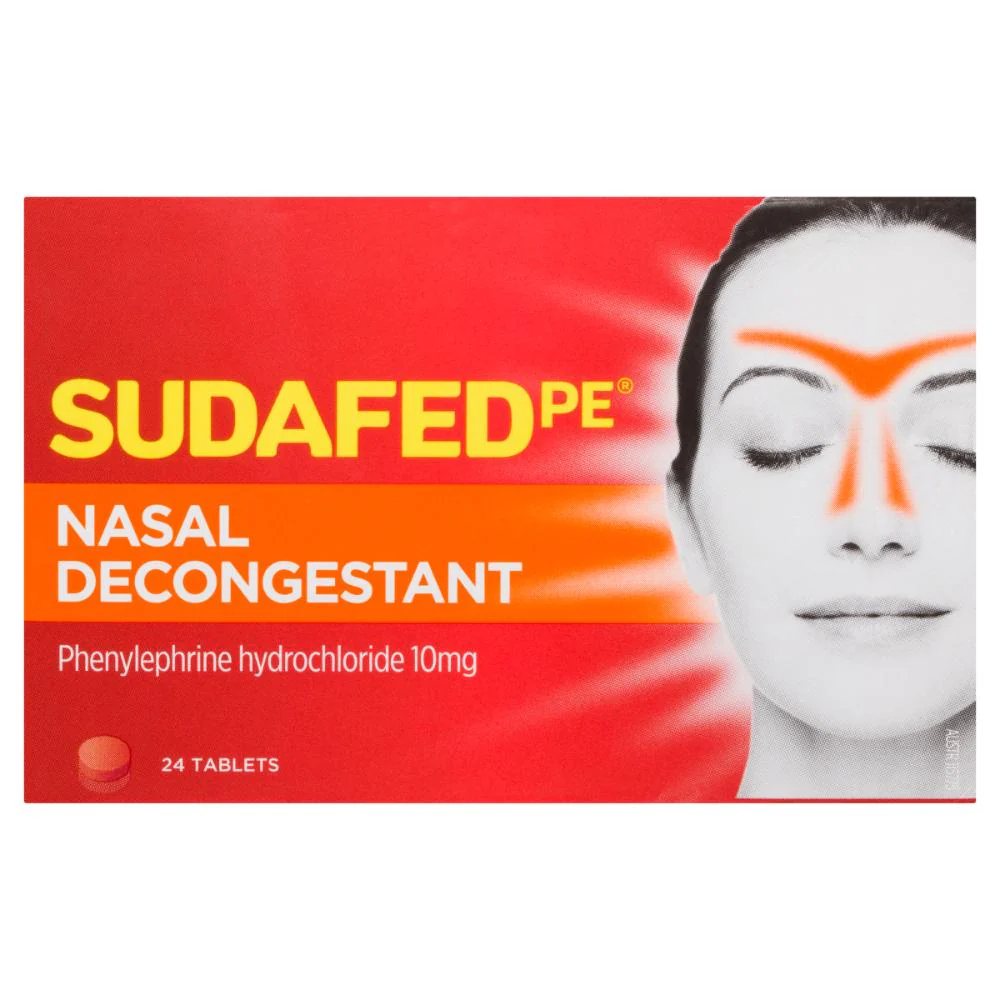 Sudafed PE Nasal Decongestant Tabletss 24 10mg - Image 4