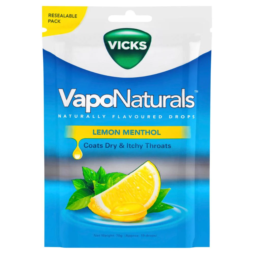 Vicks VapoNaturals Lemon Menthol Lozenges 19s - Image 2