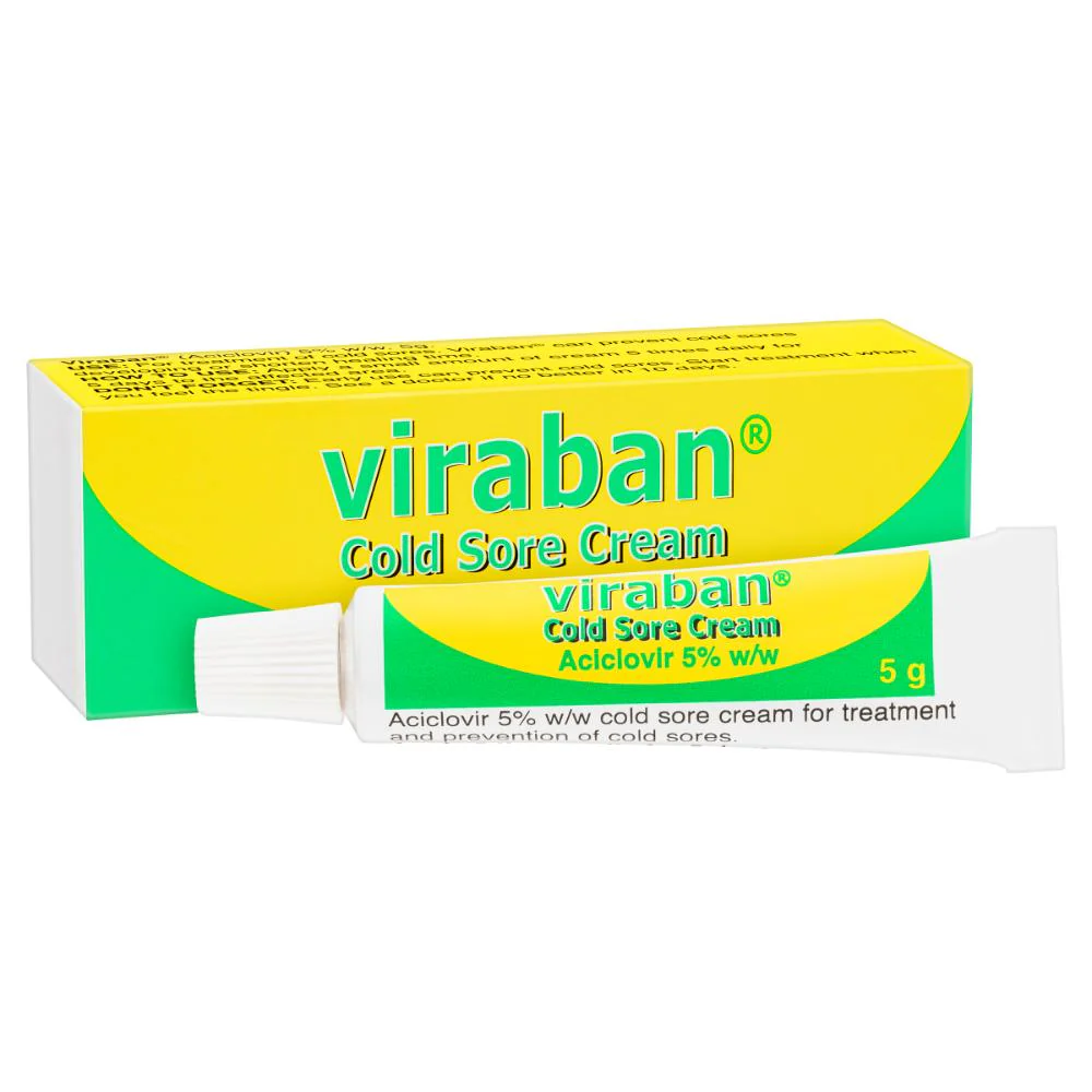 Viraban Cold Sore Cream Aciclovir 5% w/w 5g - Image 4