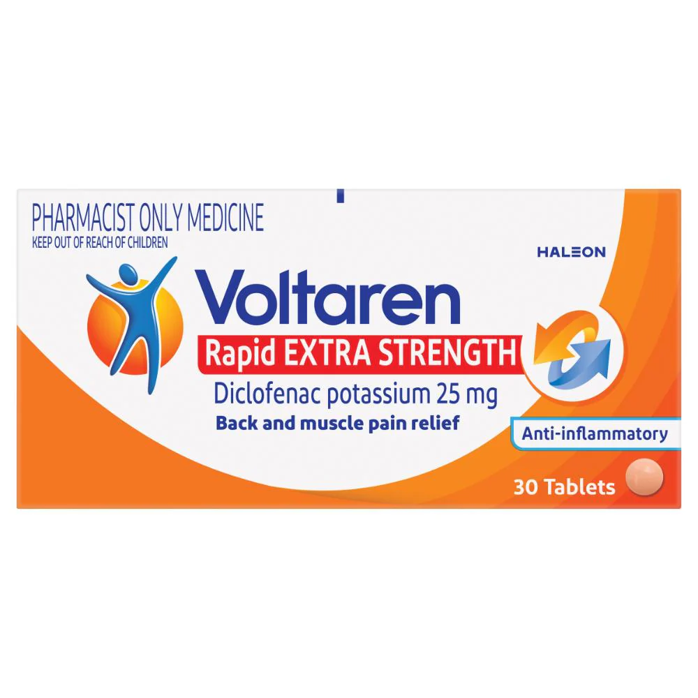 Voltaren Rapid Tabs 25mg 30s (Pharmacist Only Medicine) - Image 14