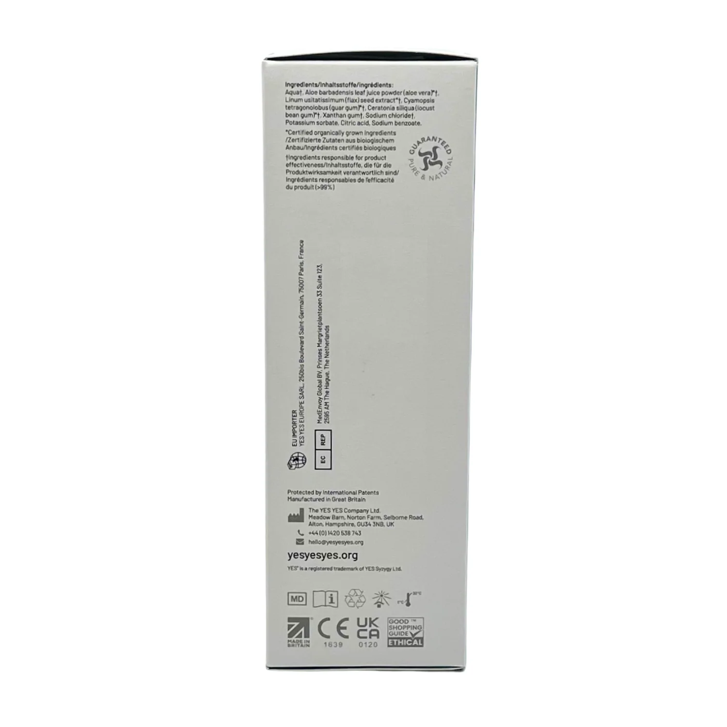 Yes Water Based Organic Lubricant 100ml - Image 6